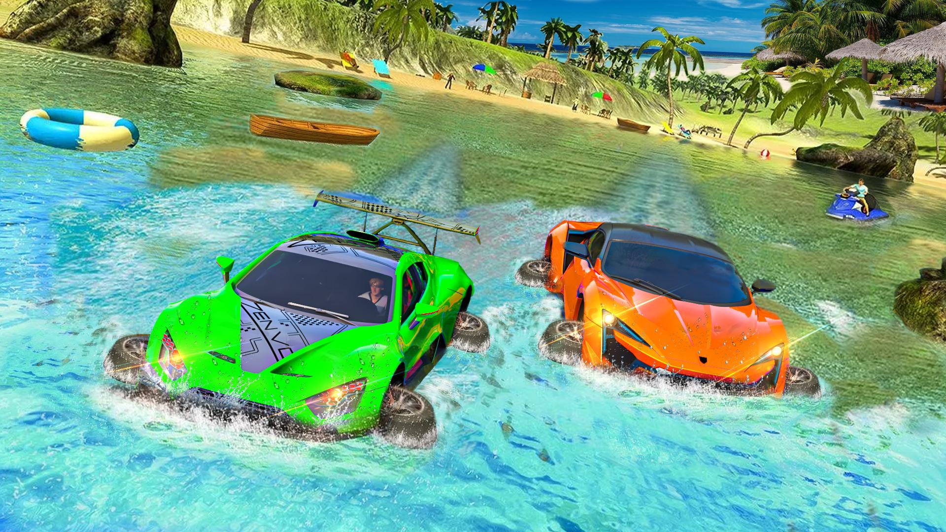 Download Floating Car Surfer Game Sim android on PC