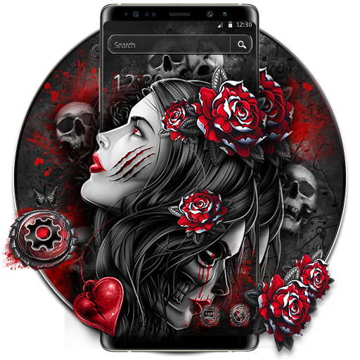 Bloody Lady Rose Skull Theme