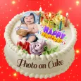 Photo Name on Birthday Cake