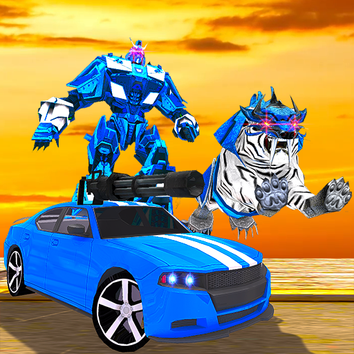 Tiger Robot Police Car Games