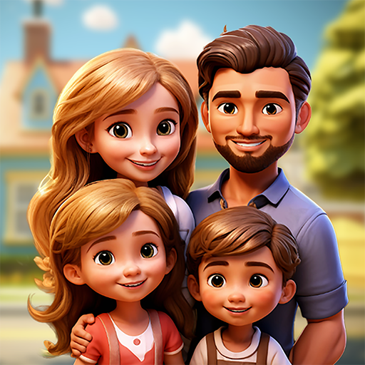 Virtual Family - Happy Dad Mom