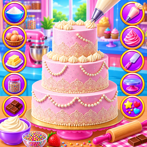 Christmas Doll Cooking Cakes