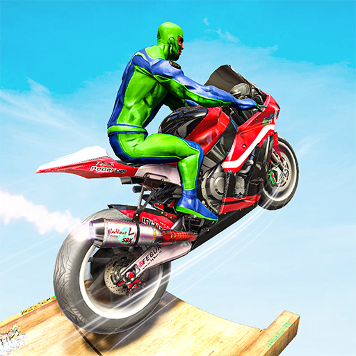 Superhero Mega Ramps: Spider Bike GT Stunt Games