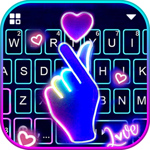 Love Heart Neon keyboard