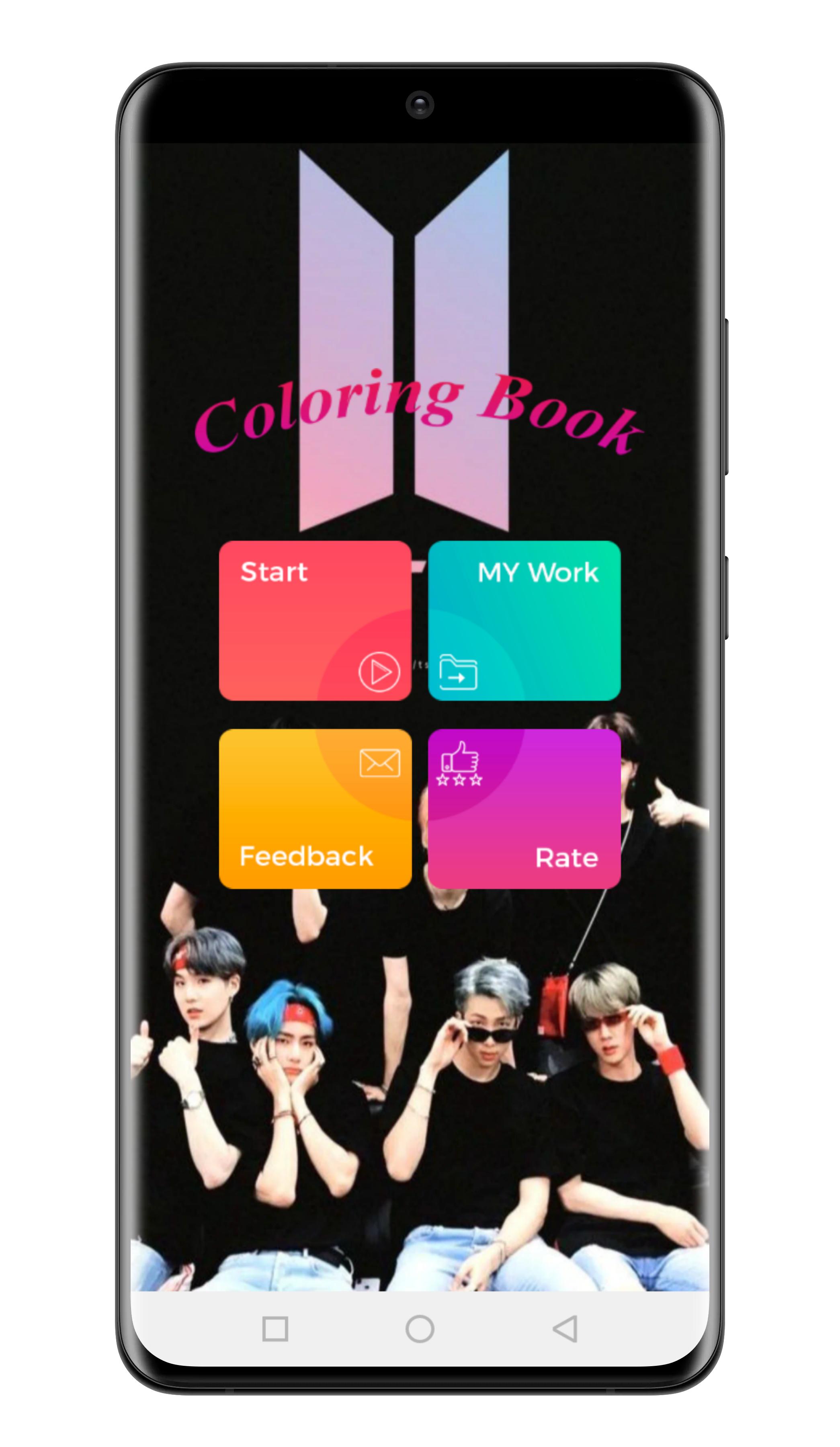 Download Bts coloring book offline android on PC