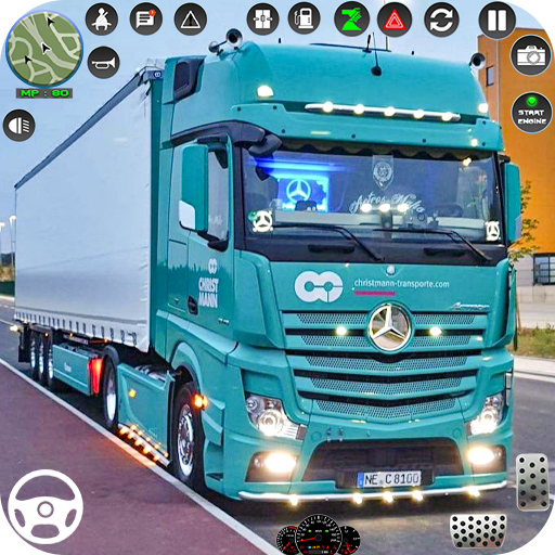 貨物トラックを運転するユーロトラック : トラック シミュレ