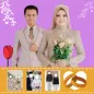Hijab Wedding Couple Bridal Dr