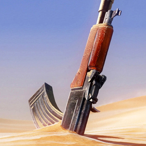 Gun in Sand Live Wallpaper