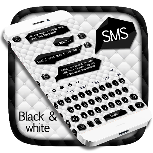 SMS Black White Keyboard