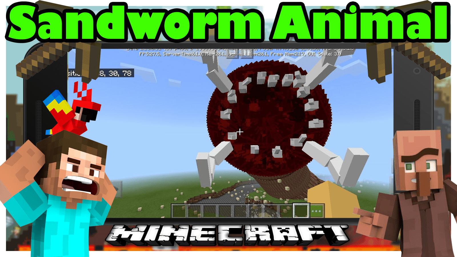 Download Sandworm Mod Minecraft MCPE PE android on PC
