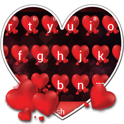 Red Heart Keyboard Theme
