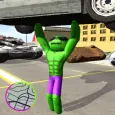 Green monster stickman rope he