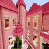Pink mansion for Minecraft