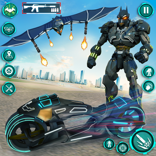 Morcego Robô Moto Robô Jogo