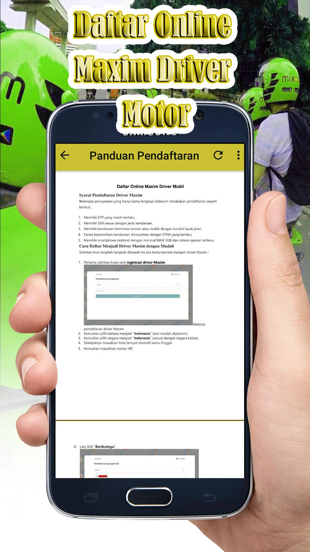 Download Daftar Online Maxim Driver Mot android on PC