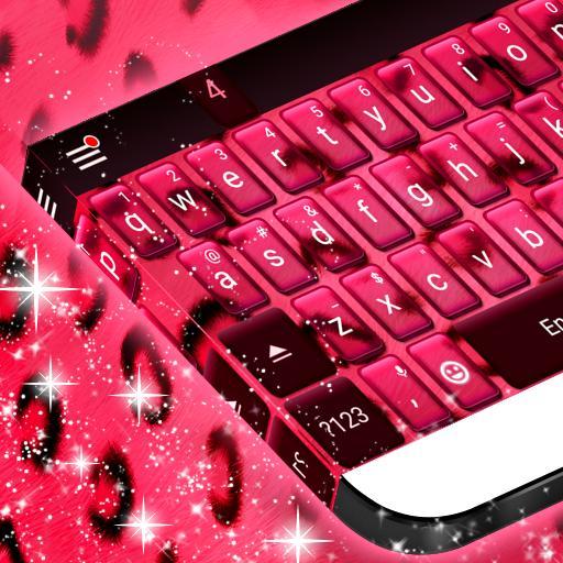 Pink Cheetah Keyboard Theme