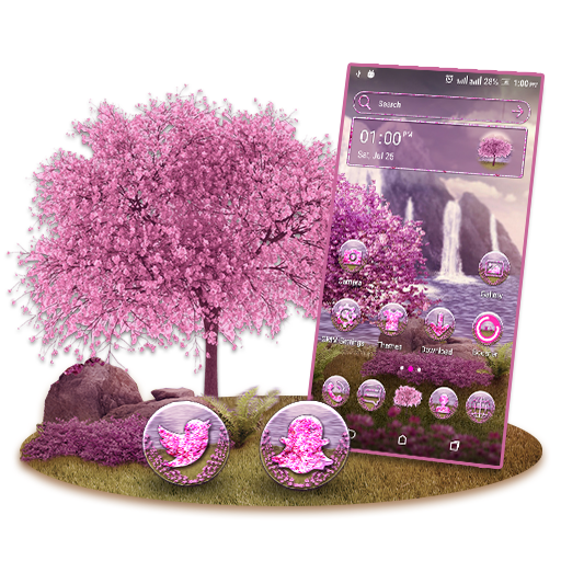 Pink Sakura Lakeview Launcher