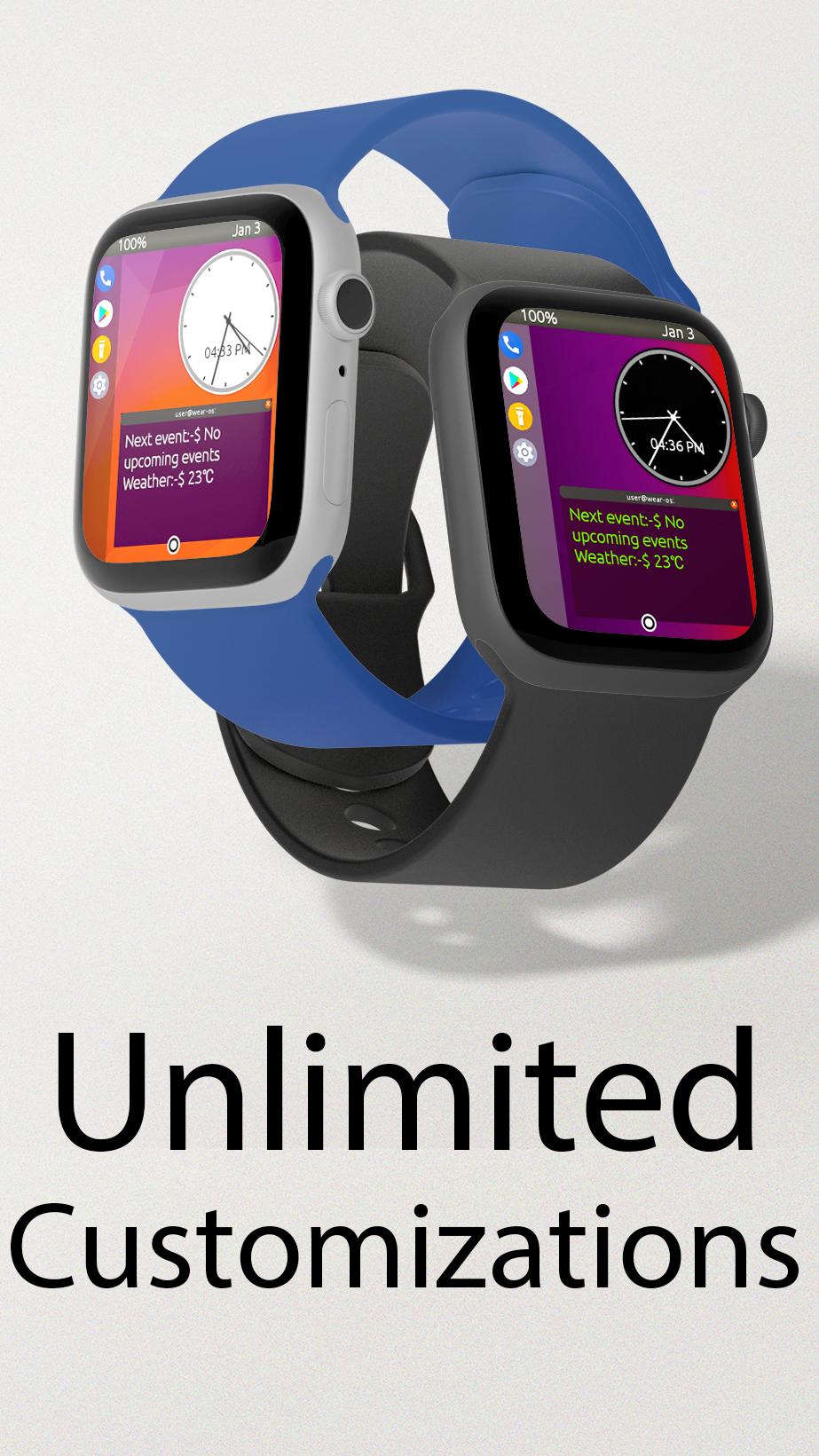Download Ubuntu Theme WearOS Watch Face android on PC