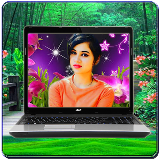 Laptop photo frame editor