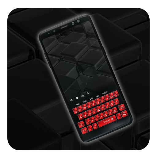 Tema de teclado preto vermelho