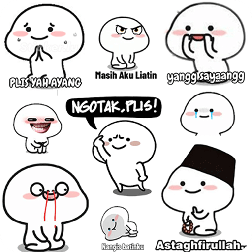 Stiker WA Pentol Lucu Bergerak