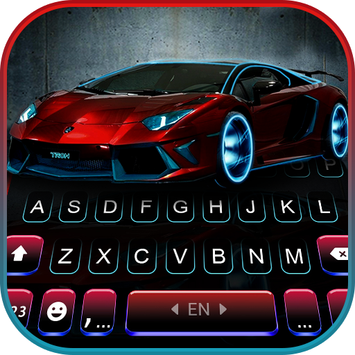 Red Car Racing Keyboard Backgr