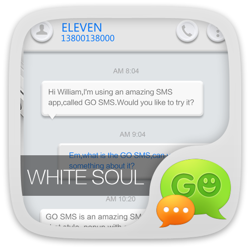 GO SMS PRO WHITESOUL THEME