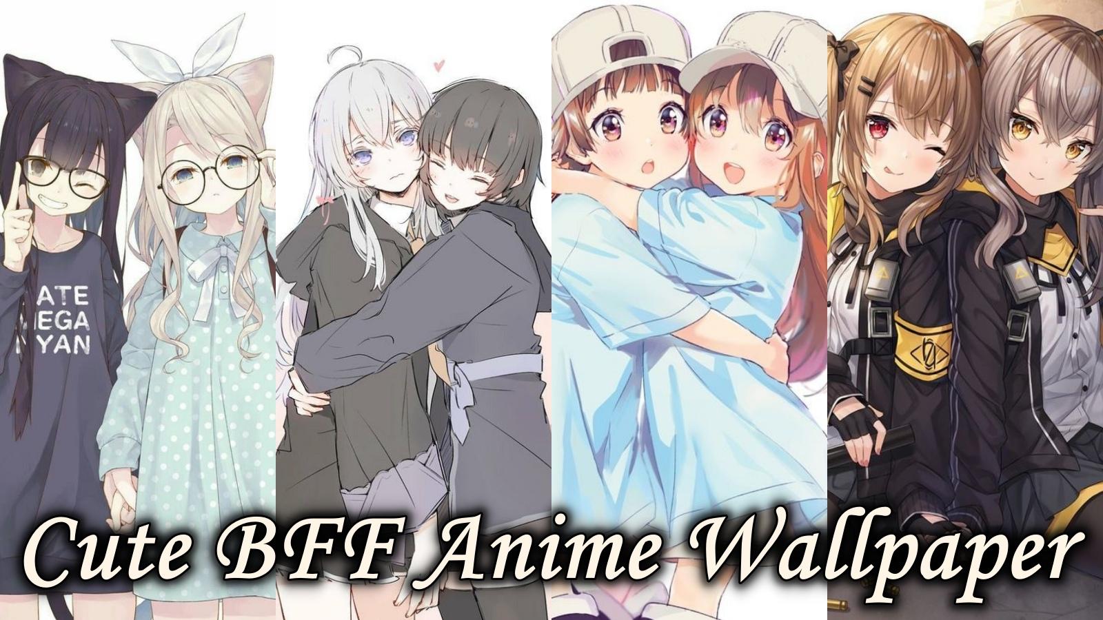 2 Anime Girl Best Friends, HD Png Download - kindpng
