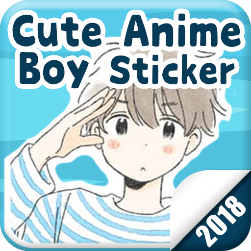 Cute Anime Boy Sticker - Simple Keyboard