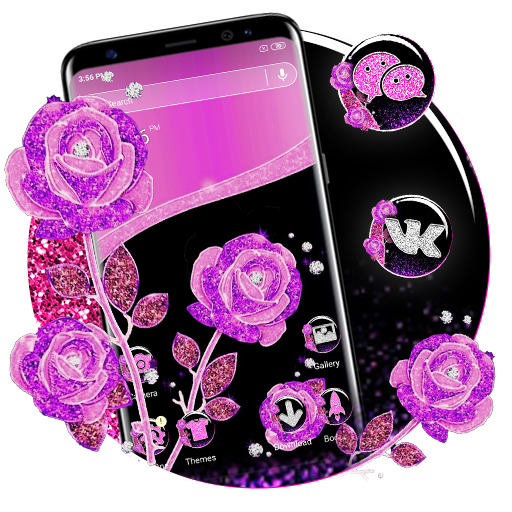 Purple Rose Launcher Theme