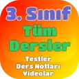3. Sınıf Tüm Dersler Test Çöz