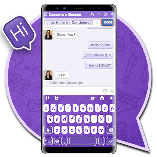 SMS Chat Purple Theme