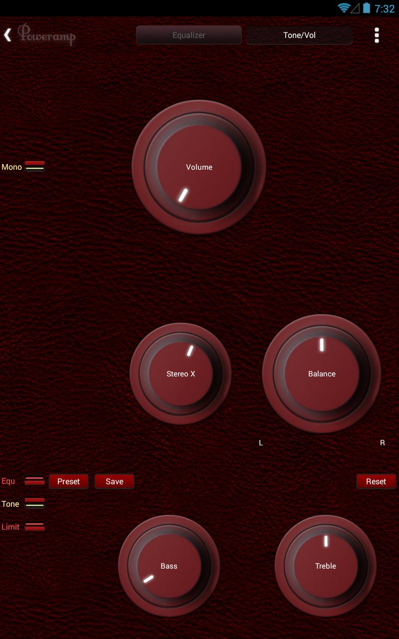 Download Poweramp Skin Red Dark Leather android on PC