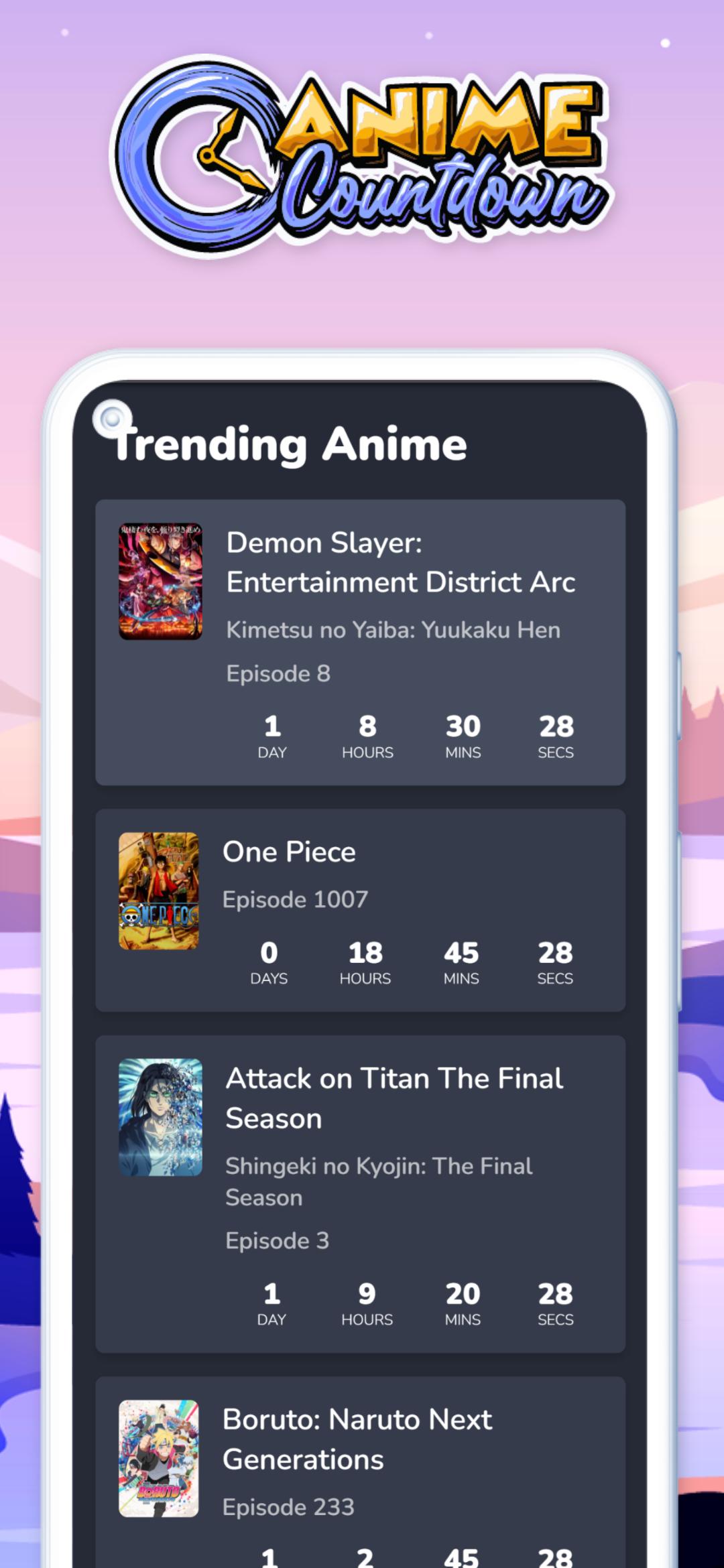 Download anime countdown android on pc