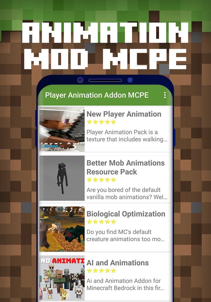 Download New Player Animation Mod[MCPE] android on PC