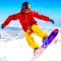 aksi gunung snowboard 3d