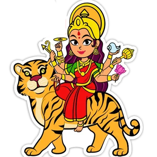 Durga Puja & Navratri (नवरात्रि) Stickers WhatsApp