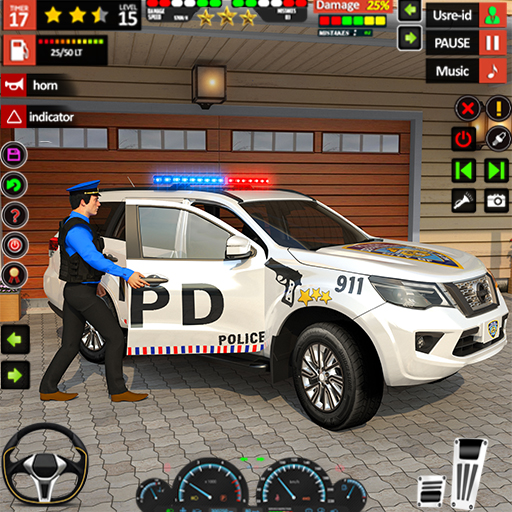 Pemanduan Kereta Polis AS 3D