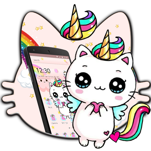 Cute Cat Unicorn Theme