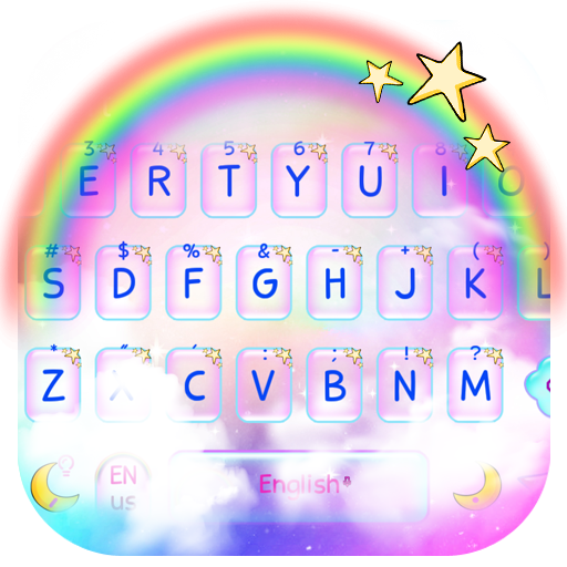 Rainbow Galaxy Keyboard