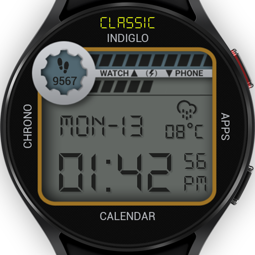 Retro Digital Watch Face