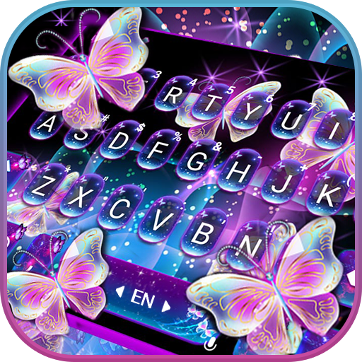 Neon Butterfly keyboard