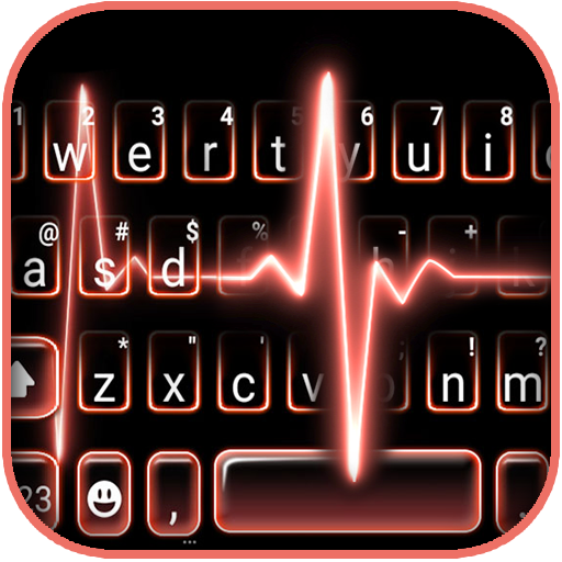 Neon Red Heartbeat2 Theme