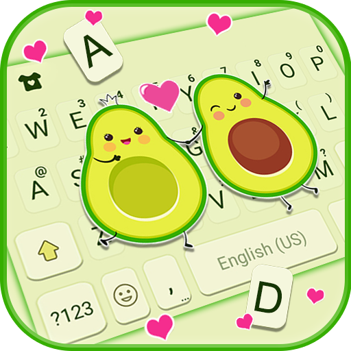 Cute Avocado Love Keyboard Bac