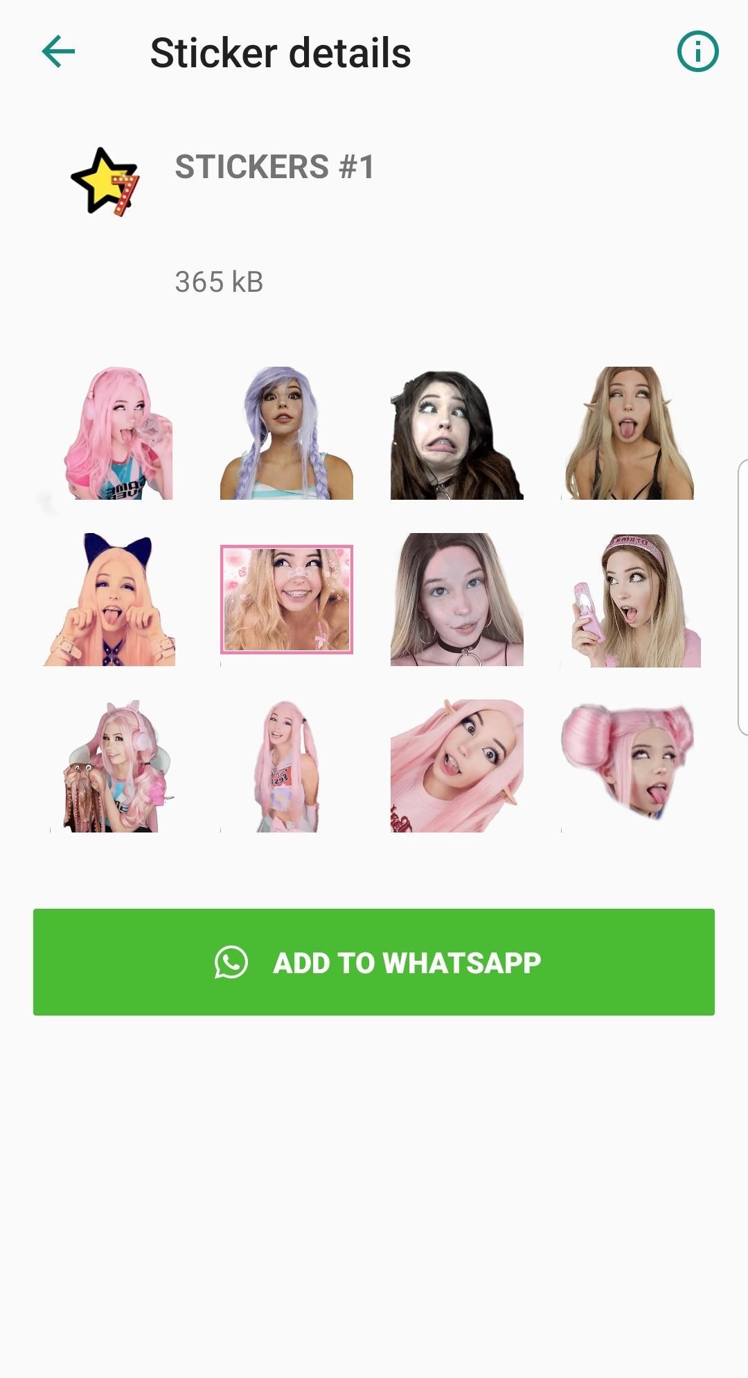 Download Belle Delphine Stickers for WhatsApp android on PC