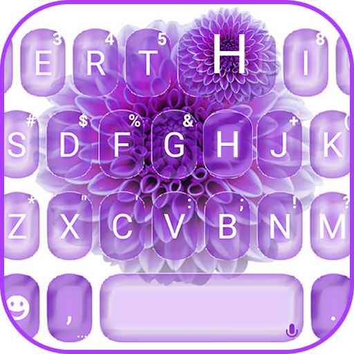 Purple Floral Keyboard Theme