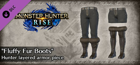 Monster Hunter Rise - "Fluffy Fur Boots" Hunter layered armor piece