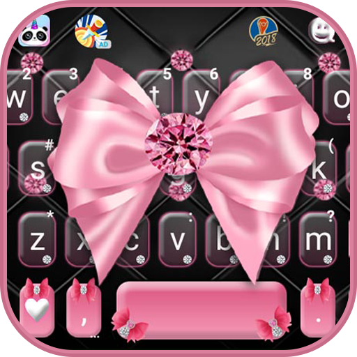 Luxury Pink Bow Keyboard Theme