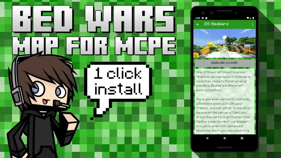 Download Bedwars Maps for MC Pocket Edi android on PC