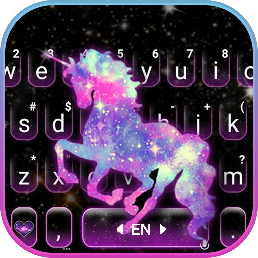 Night Galaxy Unicorn Keyboard 